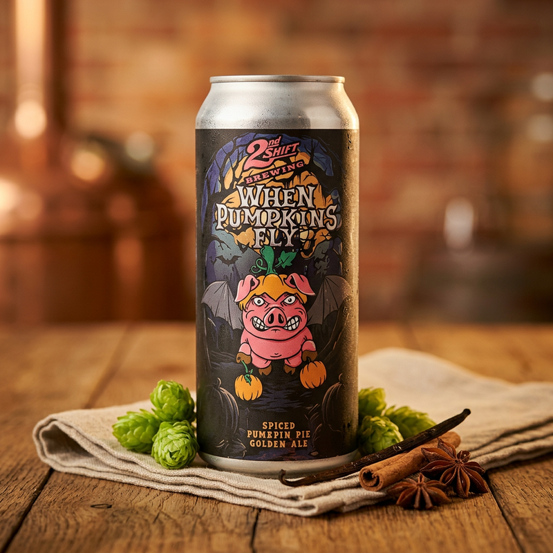 When Pumpkins Fly - 2nd Shift Brewing Pumpkin / Yam Beer 473ml - 1