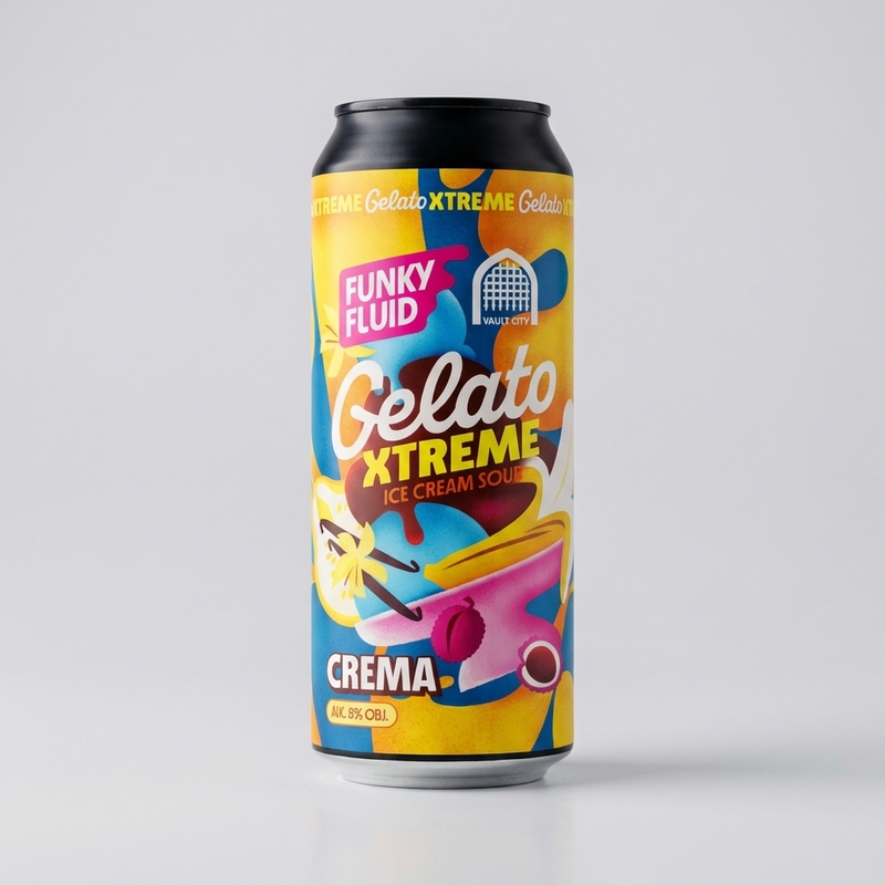 Gelato XTREME: Crema (collab Vault City) - Funky Fluid Sour - Smoothie / Pastry 500ml - 1