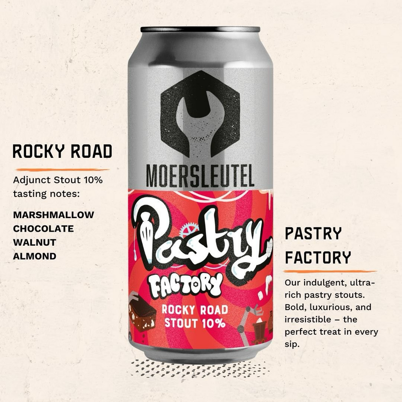 Pastry Factory Rocky Road - Moersleutel Craft Brewery Stout - Imperial / Double Pastry 440ml - 1