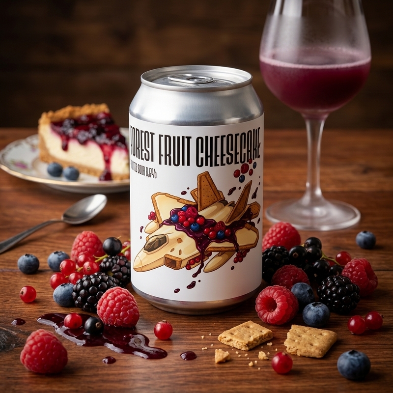 Forest Fruit Cheesecake - Lobik Sour - Smoothie / Pastry 330ml - 1