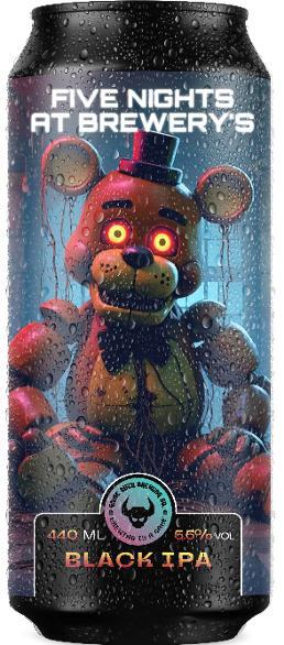 Five Nights at Brewery's - Game Over Brewing Co. IPA - Black / Cascadian Dark Ale 440ml - 1