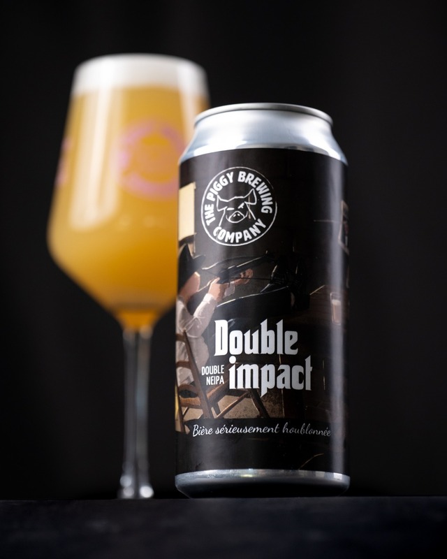 Double Impact - The Piggy Brewing Company IPA - Imperial / Double New England / Hazy 440ml - 1