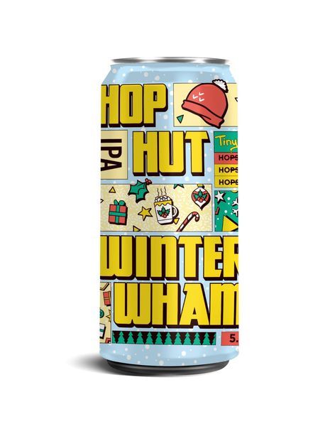 Hop Hut Winter Wham! - Tiny Rebel Brewing Co IPA - New England / Hazy 440ml - 1