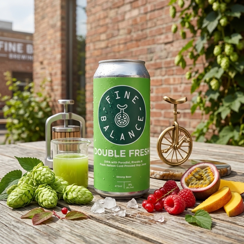 Double Fresh - Fine Balance Brewing IPA - Imperial / Double New England / Hazy 473ml - 1