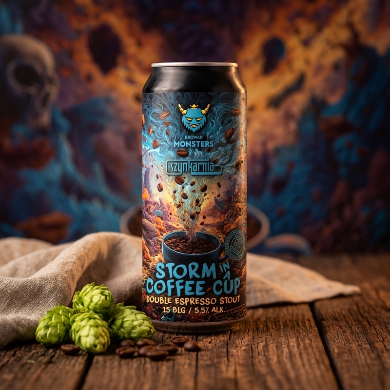 Storm in a Coffee Cup - Browar Monsters Stout - Imperial / Double Oatmeal 500ml - 2