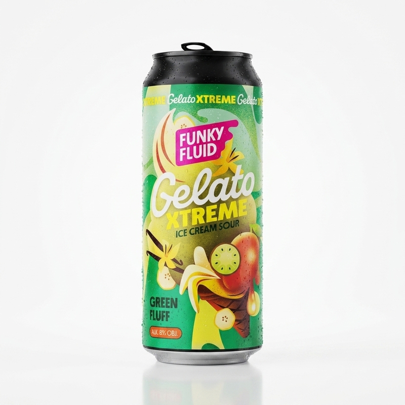 Gelato XTREME: Green Fluff - Funky Fluid Sour - Smoothie / Pastry 500ml - 1
