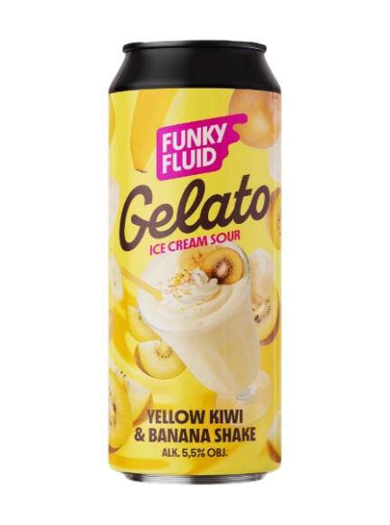 Gelato: Yellow Kiwi & Banana Shake - Funky Fluid Sour - Smoothie / Pastry 500ml - 1