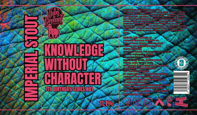 Knowledge Without Character - Bang The Elephant Brewing Co Stout - Imperial / Double 440ml - 1