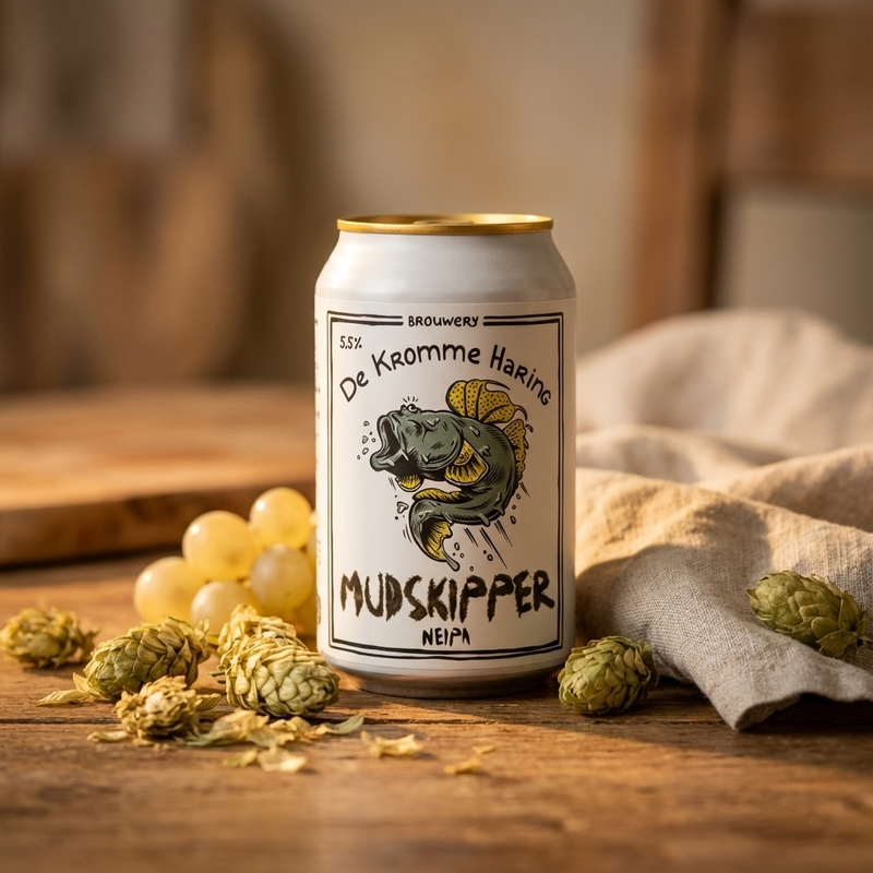 Mudskipper Motueka / Nelson Sauvin - De Kromme Haring IPA - New England / Hazy 330ml - 2