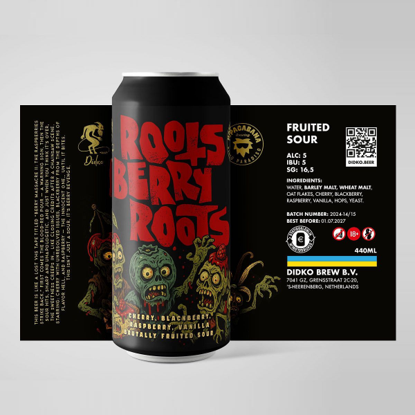 Roots Berry Roots - Дідько Brewery Sour - Smoothie / Pastry 440ml - 1