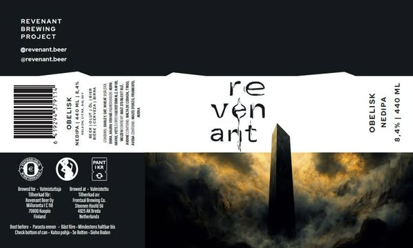 Obelisk - Revenant Brewing Project IPA - Imperial / Double New England / Hazy 440ml - 1