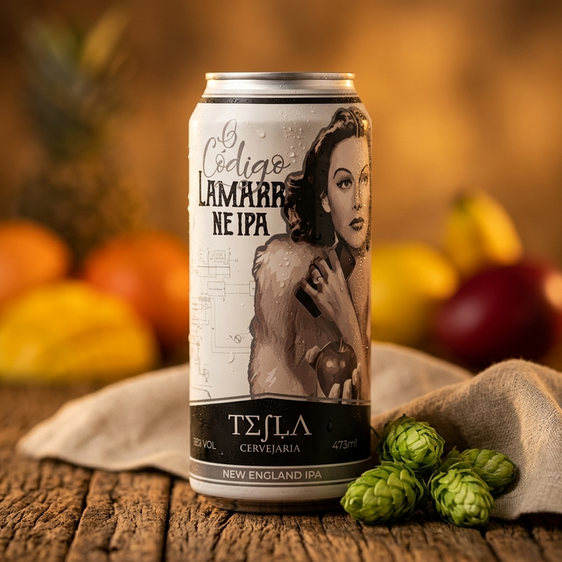 O Codigo Lamar - Tesla Cervejaria IPA - New England / Hazy 440ml - 1