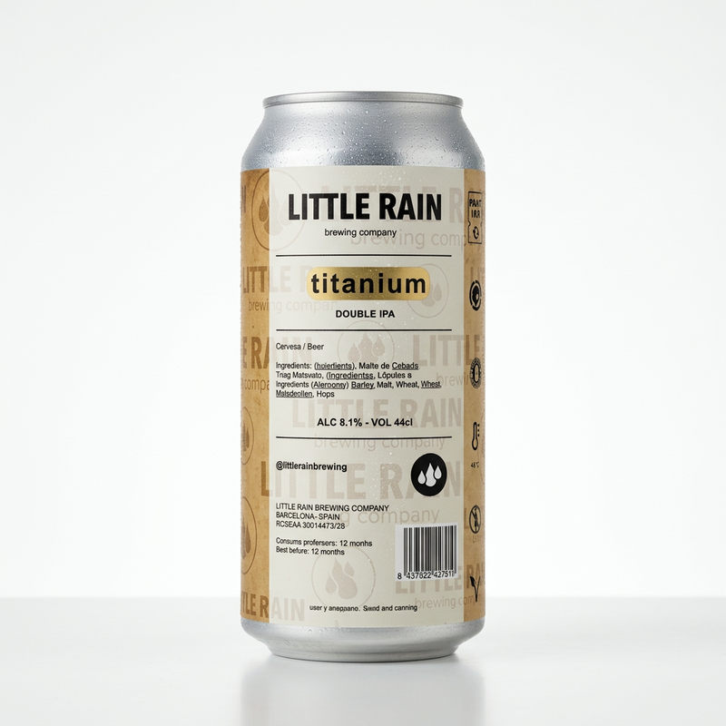 Titanium - Little Rain Brewing Company IPA - Imperial / Double New England / Hazy 440ml - 1