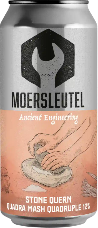 Ancient Engineering: Stone Quern - Moersleutel Craft Brewery Belgian Quadrupel 440ml - 1