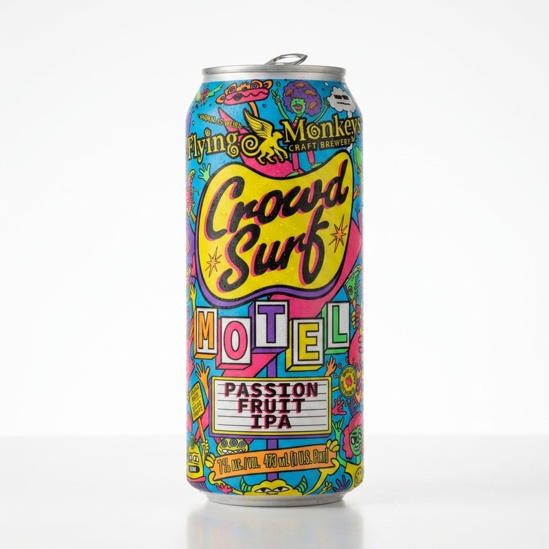 Crowd Surf Motel Passion Fruit IPA - Flying Monkeys Craft Brewery IPA - New England / Hazy nullml - 2
