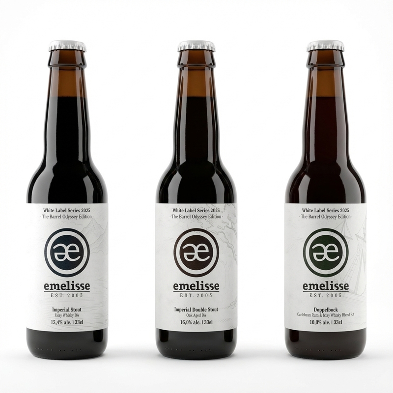 White Label Imperial Double Stout Oak Aged BA - 2025 - Brouwerij Emelisse Stout - Imperial / Double 330ml - 1