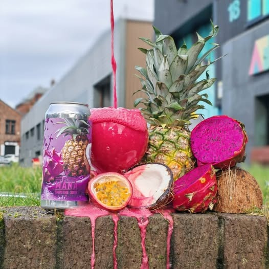Mana: Dragon Fruit, Passionfruit, Pineapple & Coconut - Azvex Brewing Company Sour - Smoothie / Pastry 440ml - 1