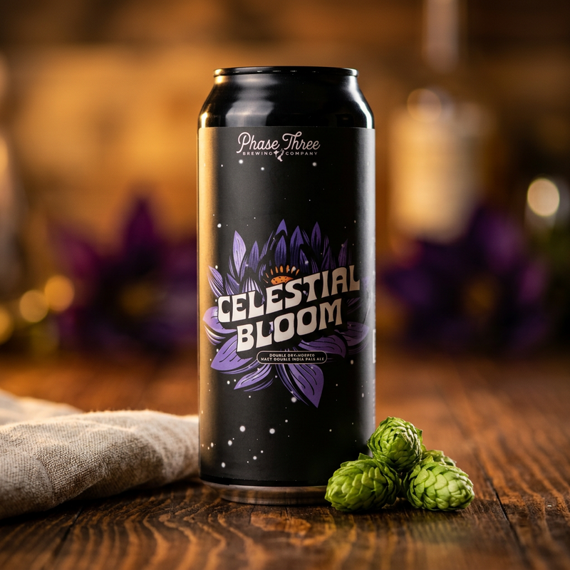 Celestial Bloom - Phase Three Brewing IPA - Imperial / Double New England / Hazy 473ml - 1