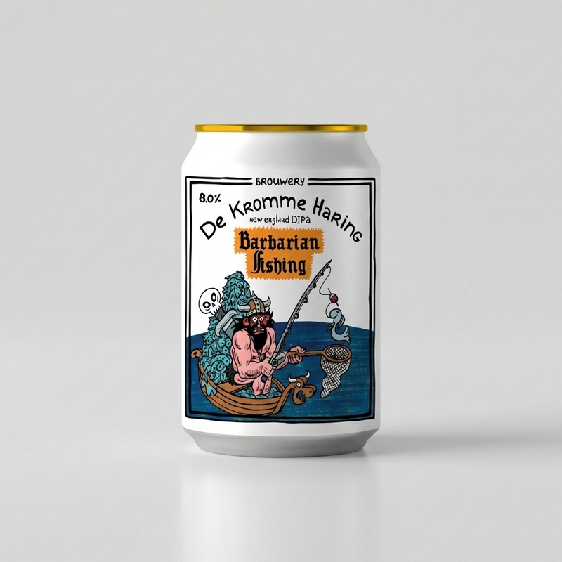 Barbarian Fishing Superdelic Columbus - De Kromme Haring IPA - Imperial / Double New England / Hazy 330ml - 1