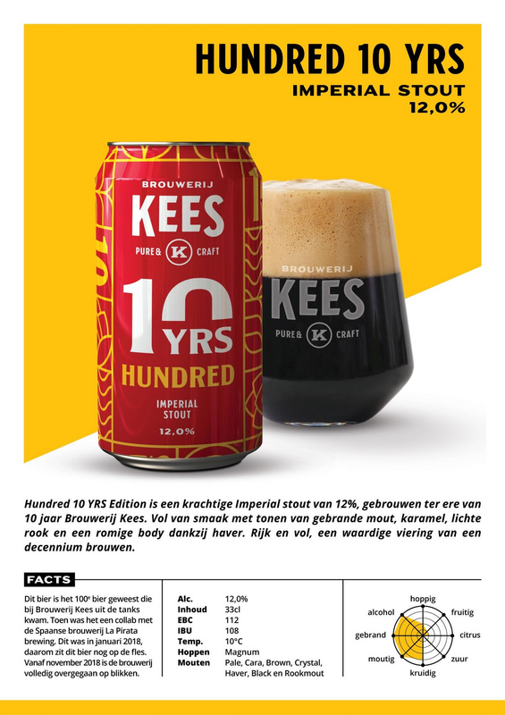 Hundred 10yrs - Brouwerij Kees Stout - Imperial / Double 330ml - 1