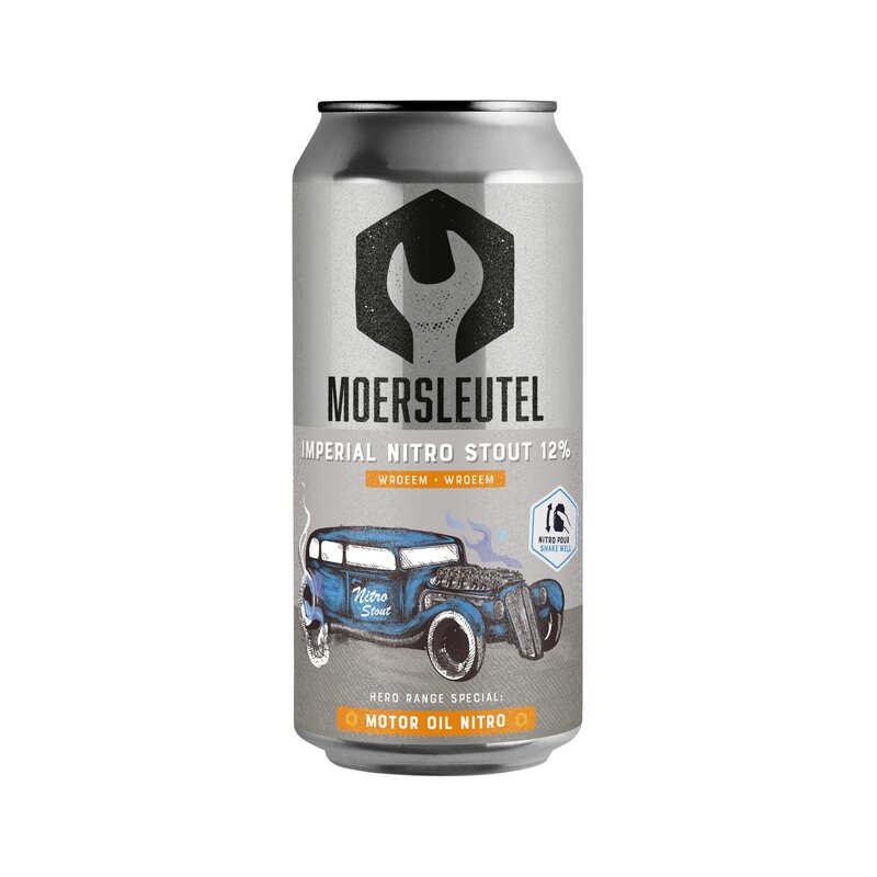 Motor Oil Nitro - Moersleutel Craft Brewery Stout - Imperial / Double 440ml - 1
