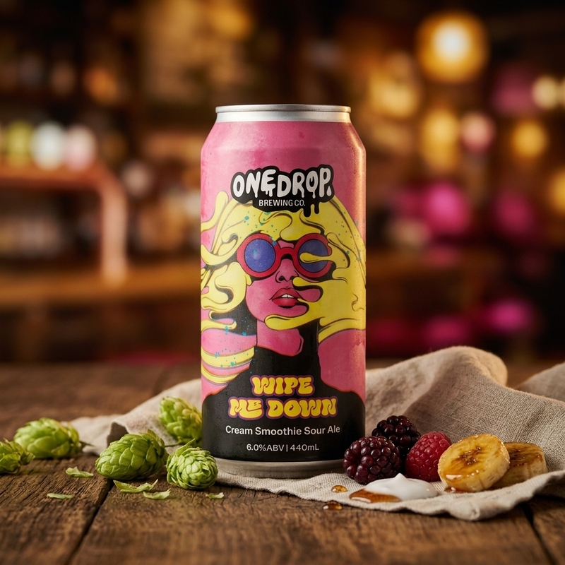 Wipe Me Down - One Drop Brewing Co Sour - Smoothie / Pastry 440ml - 1